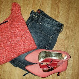 Size 8 Apricot Kitten Heels